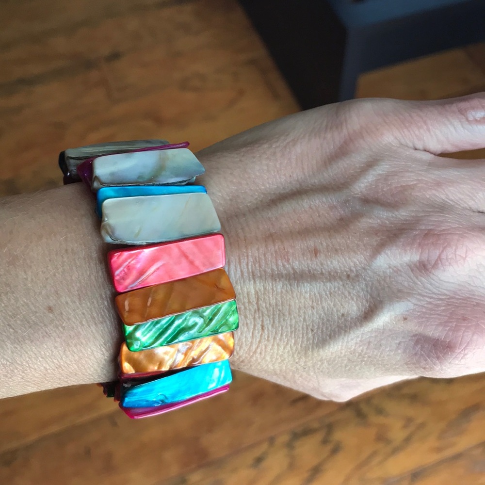 Multicolored stretch bracelet - Picture 2 of 2